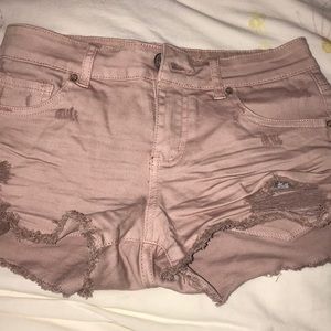RSQ pink jean shorts